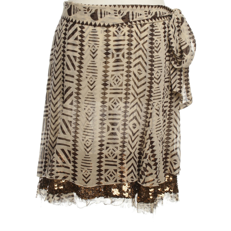 Patrizia Pepe Silk skirt with sequins
