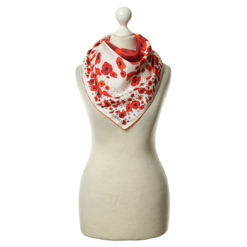 Kenzo Silk scarf with flower motif