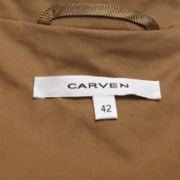 Carven Giacca/Cappotto in Cotone in Marrone