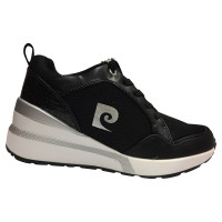 Pierre Cardin Sneakers aus Canvas in Schwarz