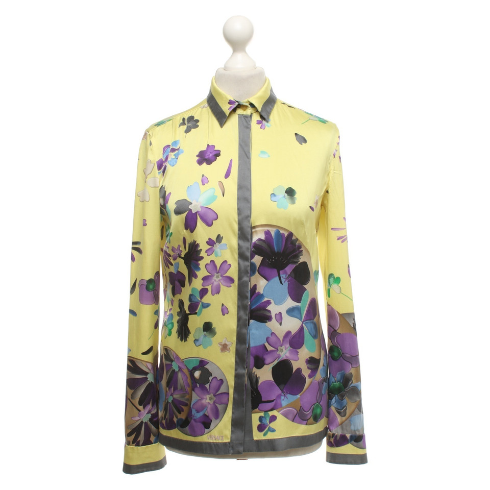 Gianni Versace Silk blouse in multicolor