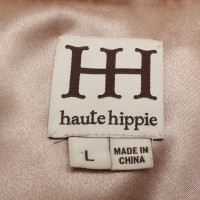 Haute Hippie Feather vest in Nude