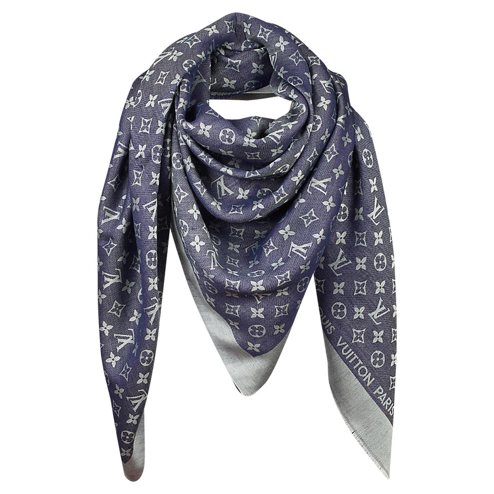 Louis Vuitton Monogram sjaal Blue Denim