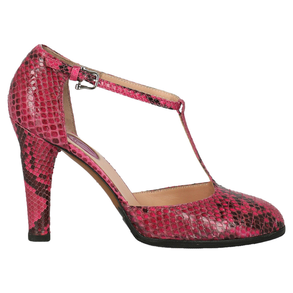 Trussardi Pumps/Peeptoes aus Leder in Rosa / Pink