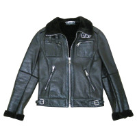 Dolce & Gabbana Biker leather jacket with lambskin