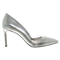 Prada zilverachtige pumps