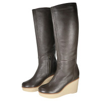 Jil Sander Stiefel aus Leder in Braun