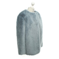 Pinko Faux fur coat in light blue