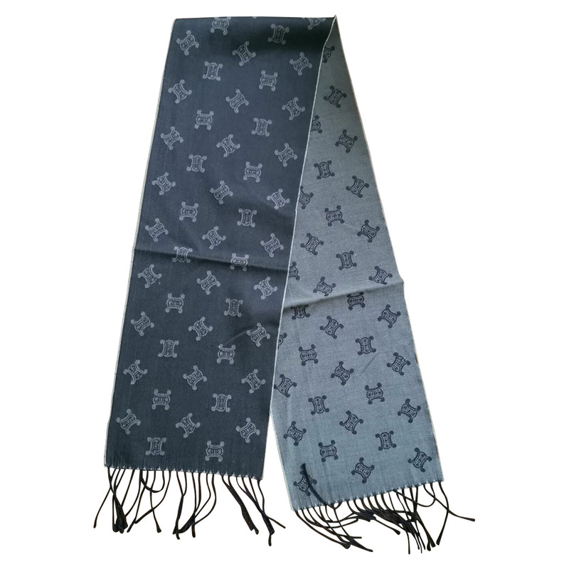 Silk scarf Celine Grey in Silk - 12791779