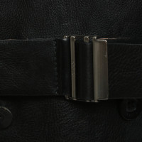Gucci Jacke/Mantel aus Leder in Schwarz