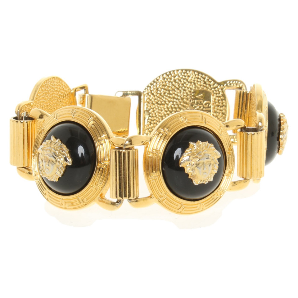 Gianni Versace Armband in Gold/Schwarz