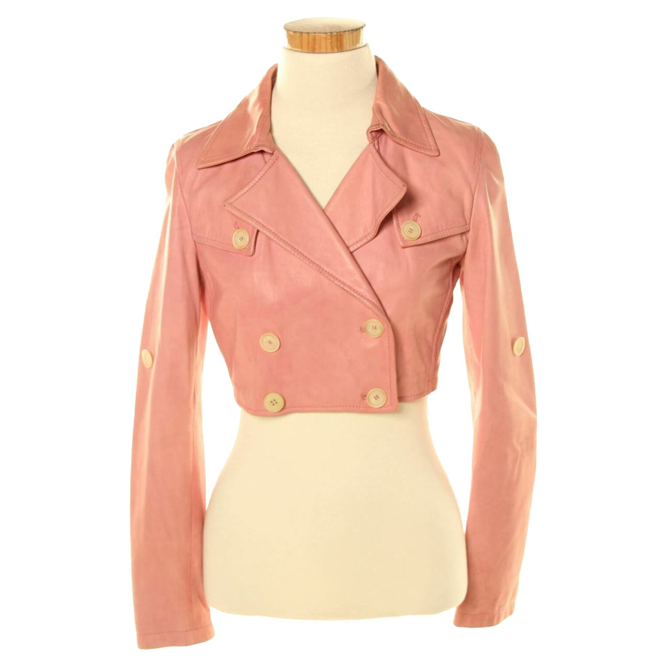 Guess Jacke/Mantel aus Leder in Rosa / Pink