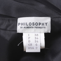 Philosophy Di Alberta Ferretti Robe en soie en noir
