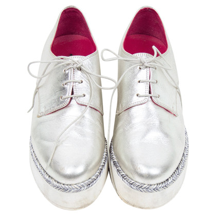 181 Lace-up shoes Leather in Silvery