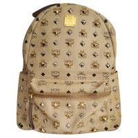 Mcm Beige Studded Backpack
