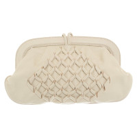 Salvatore Ferragamo Clutch en Cuir en Crème