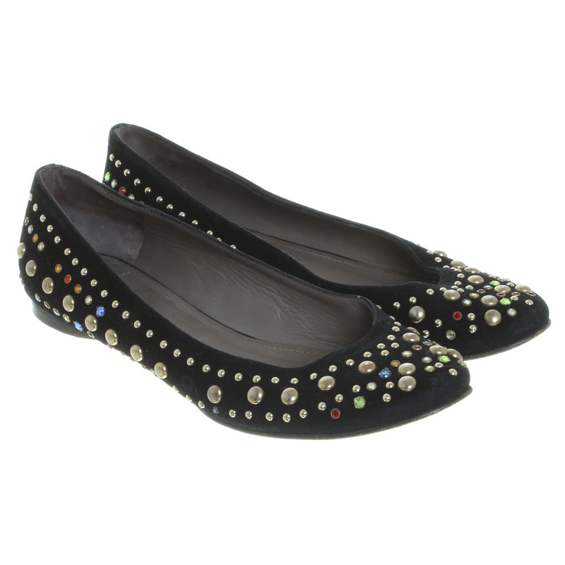 Versace Ballerinas with rivets and jewels