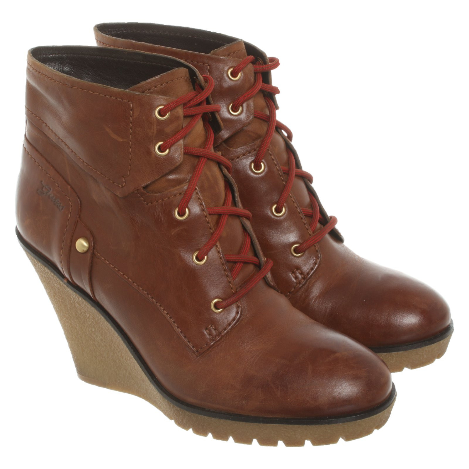Guess Wedges Leather in Brown - Second Hand Guess Wedges Leather in Brown  buy used for 68€ (4291632)