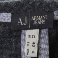 Armani Jeans Blazer di lana strutturata con Balza