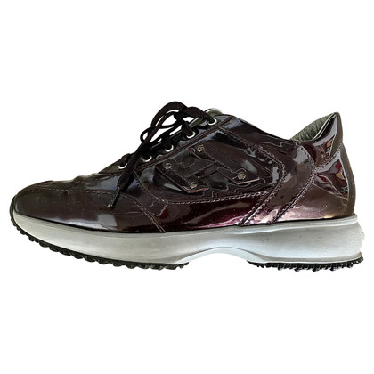 Hogan Lace-up shoes Patent leather in Bordeaux
