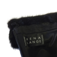 Rena Lange vestito da cocktail con bordo in pelliccia
