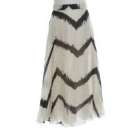 Costume National Silk skirt in cream / black