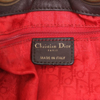 Christian Dior Handtas Leer in Bruin