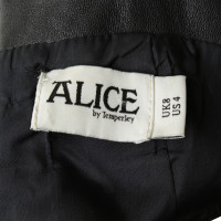 Alice By Temperley Robe en cuir noir