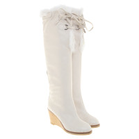Chanel Boots in cream