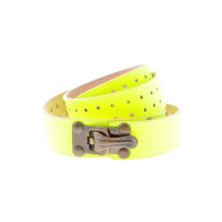 Matthew Williamson Patent leather belts in neon yellow