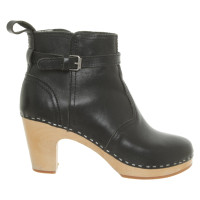 Swedish Hasbeens Ankle boots Leather in Black