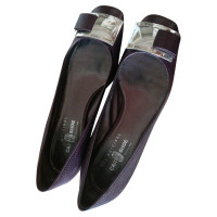 Car Shoe Slippers/Ballerinas Leather in Violet