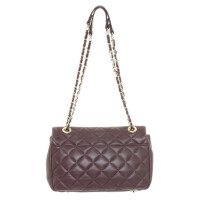 Dkny "Gansevoort Quilted Nappa Shoulder Bag Beet Red"