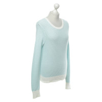 Equipment Sweater in turquoise / wit