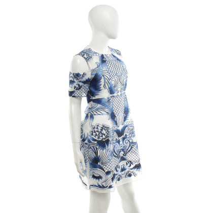 Thurley Sheath dress in blue / white