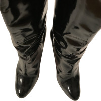 Lanvin Boots Patent leather in Black