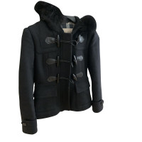 Burberry Jacke/Mantel aus Wolle in Schwarz