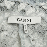Ganni gray lace dress