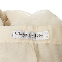 Christian Dior Pantalone in Chiffon in crema