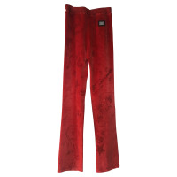 Philipp Plein Red velvet pants