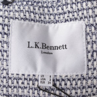 L.K. Bennett Blazer in white / dark blue