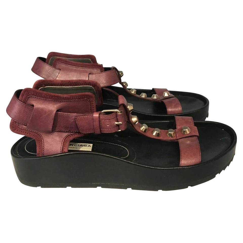 Balenciaga Sandals Leather in Violet