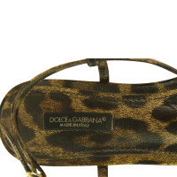 Dolce & Gabbana Lackleder-Sandalen mit Leopardenmuster