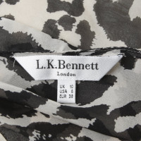 L.K. Bennett zijden jurk met patroon