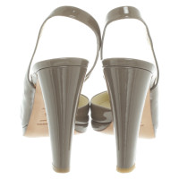 Jil Sander Pumps/Peeptoes Patent leather in Taupe
