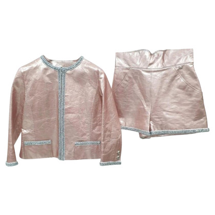 Chanel Anzug aus Leder in Rosa / Pink