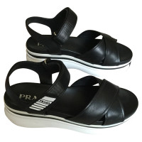 Prada Sandals Leather in Black