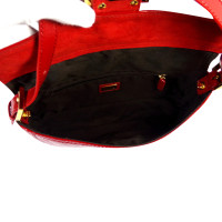 Fendi Baguette Bag Micro Lakleer in Rood