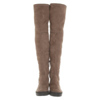 Stuart Weitzman Boots Suede in Taupe
