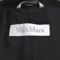 Max Mara Jasje van het leer in zwart